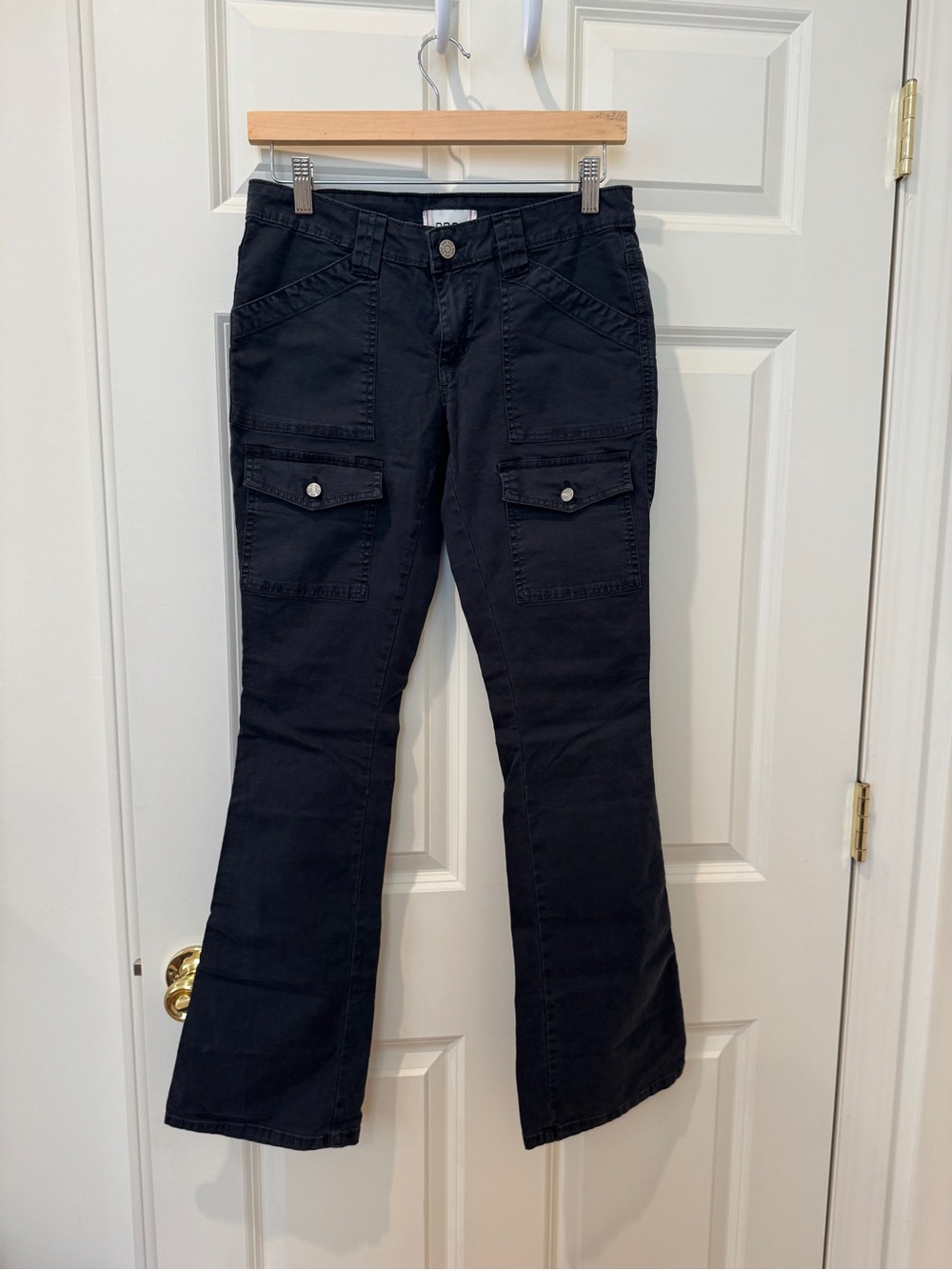 BDG Charcoal Black Wide-Leg Cargo Pants